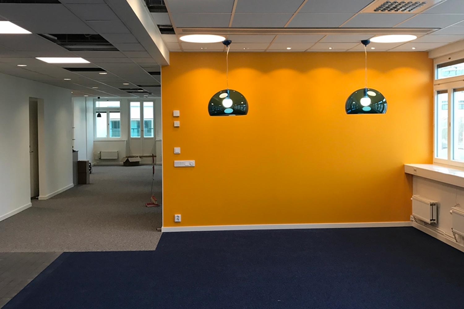 Elarbeten vid kontorsrenovering